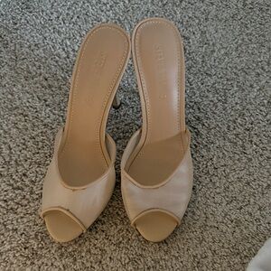 Steve Madden Cream Open-Toe Heels